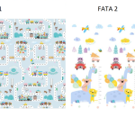 Covor de joaca educativ, Pliabil, Impermeabil, Dimensiune 200 x 150, Grosime 1 cm, Imprimeu pe ambele parti