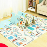 Covor de joaca educativ, Pliabil, Impermeabil, Dimensiune 200 x 150, Grosime 1 cm, Imprimeu pe ambele parti