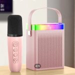 Boxa de karaoke cu microfon wireless, difuzor portabil cu lumina RGB LED 3 Boxa de karaoke cu microfon wireless, difuzor portabil cu lumina RGB LED