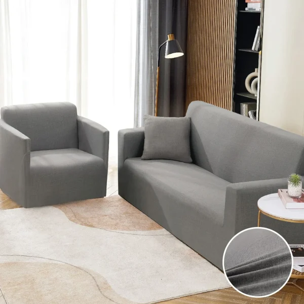 Husa Elastica pentru Canapea 2 locuri - Gri