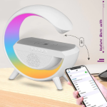STATIE INCARCARE WIRELESS 3 IN 1 CU LAMPA RGB SI BOXA BLUETOOTH