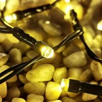 Instalatie solara decorativa 300 LED-uri 33 m cu telecomanda - ALB CALD