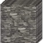 Tapet 3D piatra gri, auto-adeziv pentru interior, 70 cm L x 77 cm H