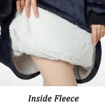 OFERTA 1+1 Patura tip hanorac cu blana si gluga Bleumarin si Imprimeu fagure 4 OFERTA 1+1 Patura tip hanorac cu blana si gluga Bleumarin si Imprimeu fagure