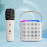 Boxa de karaoke cu microfon wireless, difuzor portabil cu lumina RGB LED 2 Boxa de karaoke cu microfon wireless, difuzor portabil cu lumina RGB LED