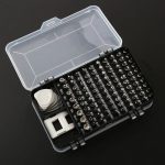 Set trusa de scule cu 115 piese de precizie si o surubelnita flexibla, pentru reparare electrocasnice de mici dimensiuni