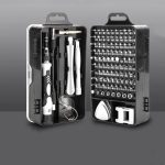 Set trusa de scule cu 115 piese de precizie si o surubelnita flexibla, pentru reparare electrocasnice de mici dimensiuni