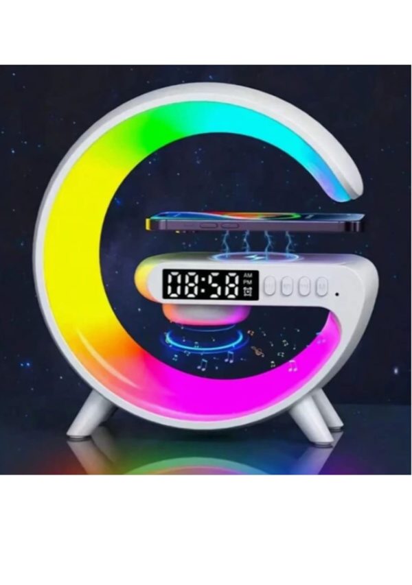 Boxa cu incarcare wireless RGB, GlowSync cu ceas, 16 cm