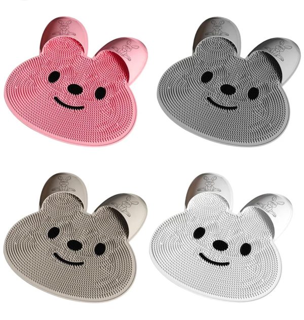 Covoras din silicon pentru curatare, exfolierea si masajul picioarelor, al spatelui si al bratelor, antiderapant cu ventuze perfect pentru baie