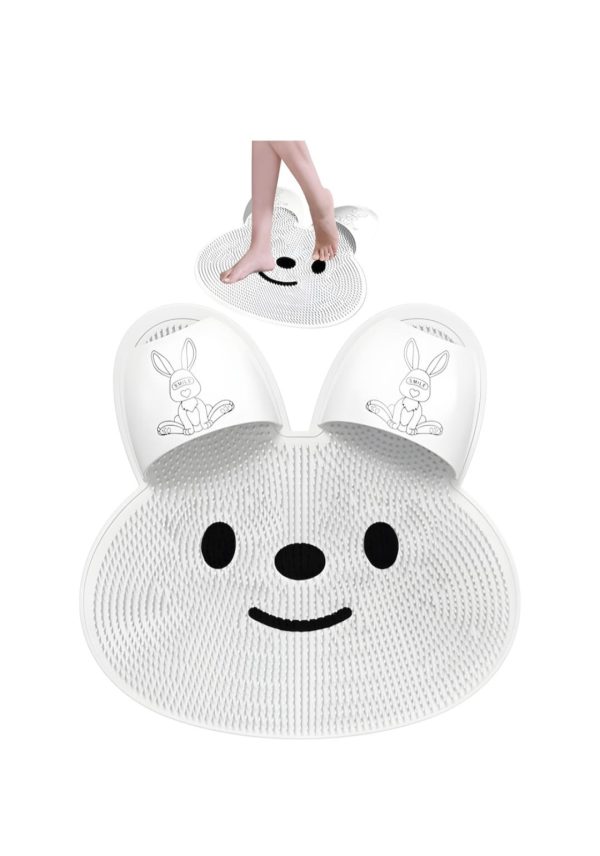 Covoras din silicon pentru curatare, exfolierea si masajul picioarelor, al spatelui si al bratelor, antiderapant cu ventuze perfect pentru baie