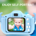 Camera foto digitala pentru copii, functie foto/video, 12MP, 5 Jocuri Incluse, Slot Card MicroSD Max. 32GB Roz