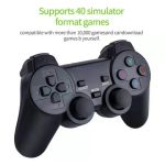 Consola wireless 1Tech SH-G02, 10.000 de jocuri incorporate, doua joystick-uri wireless, 4K, 2,4 GHz, negru