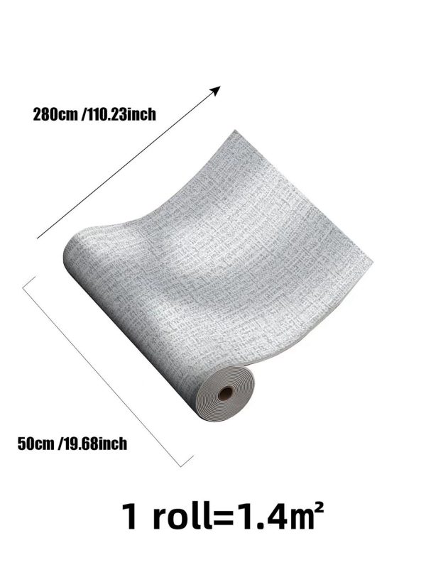 Set 2x Rola Tapet 3D Autoadeziv, Design In Relief, Culoare Gri, Dimensiune 280 x 50 cm, 2.4 mm