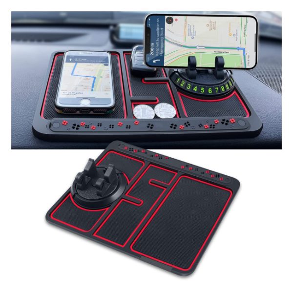 covoras-antiderapant-cu-suport-de-telefon-si-numar-de-bord-auto-baviss Covoras Antiderapant cu Suport de Telefon Rotativ si Numar pentru Bord Auto