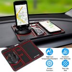 Covoras Antiderapant cu Suport de Telefon Rotativ si Numar pentru Bord Auto  3 Covoras Antiderapant cu Suport de Telefon Rotativ si Numar pentru Bord Auto