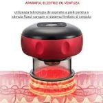 Aparat de masaj cu vacuum electric, Terapie prin ventuze 12 niveluri de presiune si incalzire