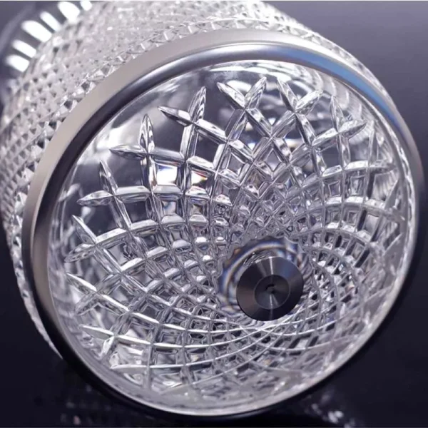 Decantor de vin rotativ de lux, din sticlă transparentă, set elegant