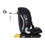 Scaun auto pentru copii U-Grow Goldfix Plus, I-Size, R129, cu isofix, 76-150 cm, boxa bluetooth, negru