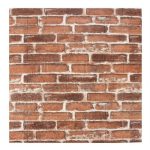 Set 10 x Tapet 3D, autoadeziv, spuma moale, model caramida maro-alb, 70x77 CM