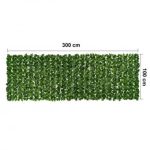 Gard artificial cu frunza verde 300 X 100 cm